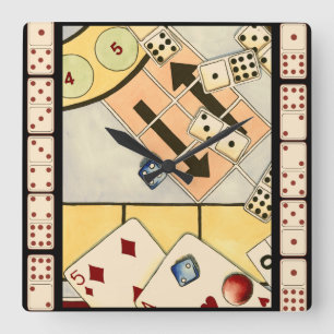 Jumble Assortment of Games of Chance Vierkante Klok