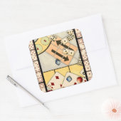 Jumble Assortment of Games of Chance Vierkante Sticker (Envelop)