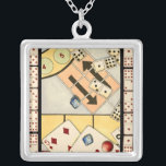 Jumble Assortment of Games of Chance Zilver Vergulden Ketting<br><div class="desc">Er zijn geen regels in dit gemengde assortiment van kansspelen. Wil je kaarten spelen? Wat dacht je van wat dominostenen? Misschien wil je de dop draaien en zien wat er op komt? Neem vandaag een kans op dit schilderij!</div>