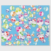 Jumble of Colorful Skulls Cadeaupapier (Vlak)