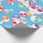Jumble of Colorful Skulls Cadeaupapier (Hoek)