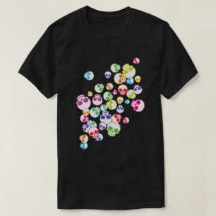 Jumble of Colorful Skulls T-Shirt
