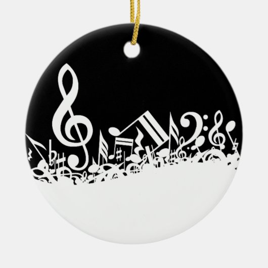 Jumble of Musical Symbols Keramisch Ornament (Voorkant)