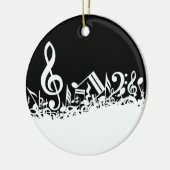 Jumble of Musical Symbols Keramisch Ornament (Links)