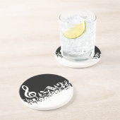 Jumble of Musical Symbols Zandsteen Onderzetter (Zijkant)