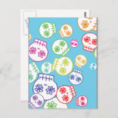 Jumble of Sugar Skulls Briefkaart (Voorkant / Achterkant)