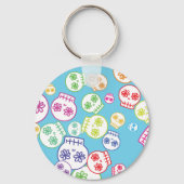 Jumble of Sugar Skulls Sleutelhanger (Voorkant)