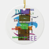 Jumble of Swim Words Ceramic Ornament (Voorkant)
