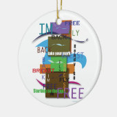 Jumble of Swim Words Ceramic Ornament (Links)