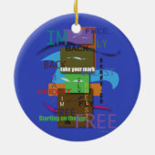 Jumble of Swim Words Ceramic Ornament (Achterkant)