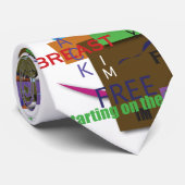 Jumble of Swim Words Stropdas (Opgerold)