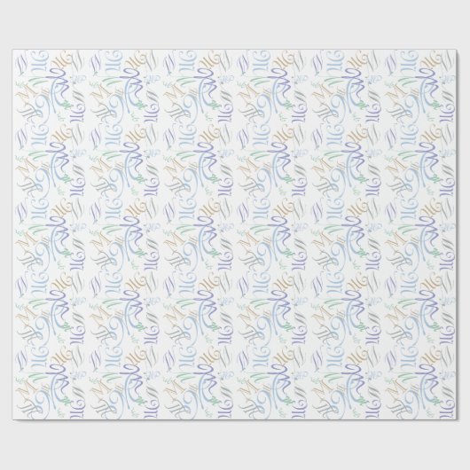 Jumbled CHANGE MONOGRAM Cool Spring Kleuren 2014 Cadeaupapier (Vlak)