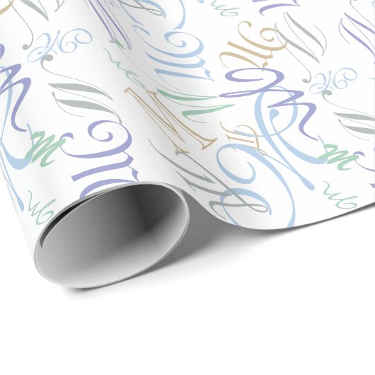 Jumbled CHANGE MONOGRAM Cool Spring Kleuren 2014 Cadeaupapier (Rol Hoek)