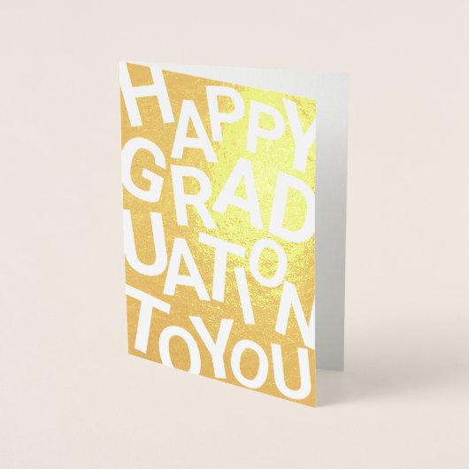 Jumbled Letters Graduation Card, Modern Graduation Folie Kaarten (Voorkant)