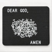 Jumbled Prayer Letters On Black Felt Board Muismat (Voorkant)
