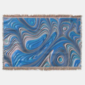 ~ JUMBLY BLUE ~ Fractal Design Pattern ~ Original Deken (Voorkant)