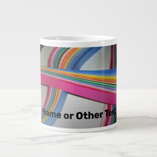 Jumbo 20oz Aangepaste Kleurrijke Quilling Paper Mo Grote Koffiekop (Voorkant)