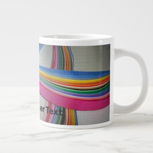Jumbo 20oz Aangepaste Kleurrijke Quilling Paper Mo Grote Koffiekop (Rechts)