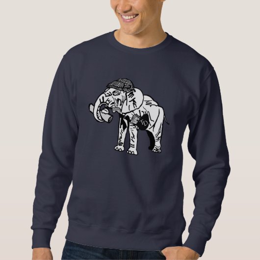 Jumbo Basic Sweatshirt (Marineblauw) (Voorkant)