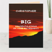 JUMBO BIG Retirement Gefeliciteerd Kolob Sunset Kaart (Voorkant)