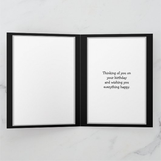 Jumbo Black Persoonlijke Verjaardag Neef   Kaart (Binnen)