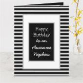 Jumbo Black Persoonlijke Verjaardag Neef   Kaart (Gele Bloem)