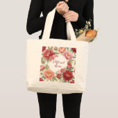 Jumbo bloemrijke peony tas – Groot formaat (Voorkant (product))
