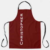 Jumbo Bold Name, Bourgogne of Kies uw kleur Schort (Voorkant)