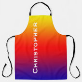 Jumbo Bold Name Rainbow of Kies uw kleur Schort (Voorkant)