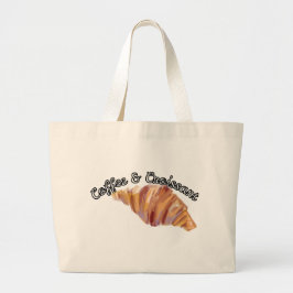 Jumbo boodschappentas met croissant ontwerp  grote tote bag