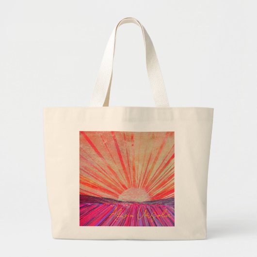 Jumbo boodschappentas met kunstwerk getiteld "Dage Grote Tote Bag (Voorkant)
