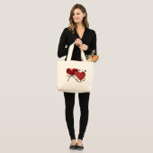 Jumbo Canvas tas-Blitz Grote Tote Bag (Voorkant (model))