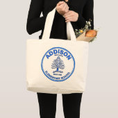 Jumbo Canvas tas, Blue Logo Grote Tote Bag (Voorkant (product))