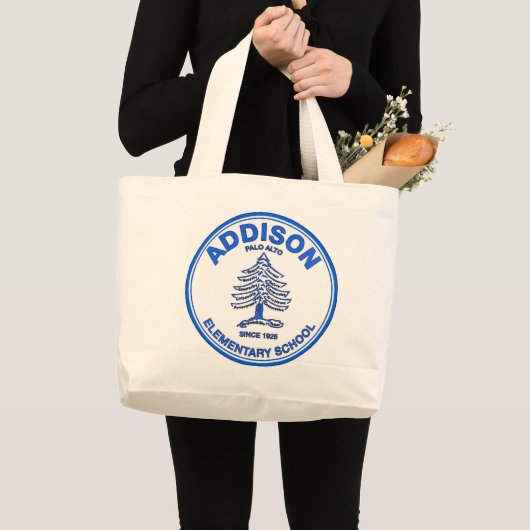 Jumbo Canvas tas, Blue Logo Grote Tote Bag (Voorkant (product))
