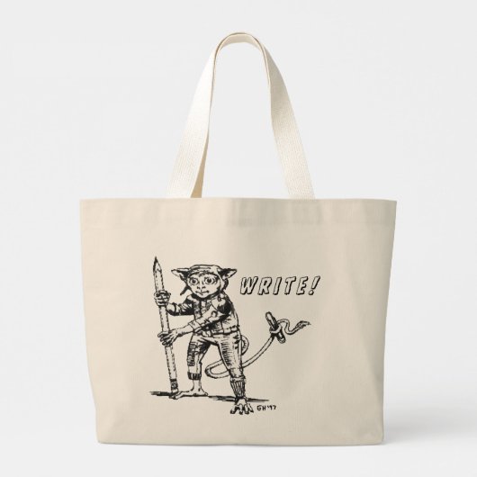 Jumbo-Canvas tas van Alien Writer (Achterkant)