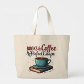 Jumbo Canvas tas voor boekenliefhebbers (Achterkant)