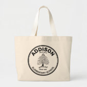 Jumbo Canvas tas, zwarte Logo Grote Tote Bag (Voorkant)