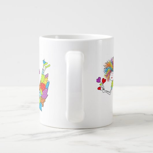 JUMBO Ceramic Fairy Mug Grote Koffiekop (Achterkant)