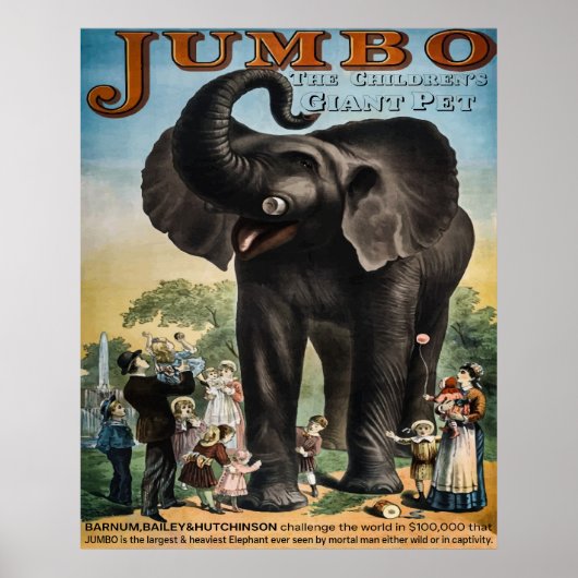 Jumbo Circus advertentie Poster (Voorkant)