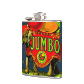 Jumbo Circus Elephant Fruit Label Flask Heupfles (Links)