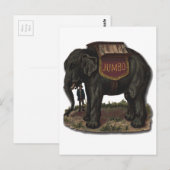  Jumbo Circus Olifant Retro Die-Cut Kaart (Voorkant / Achterkant)