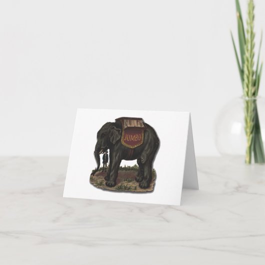  Jumbo Circus Olifant Retro Die-Cut Kaart (Voorkant)