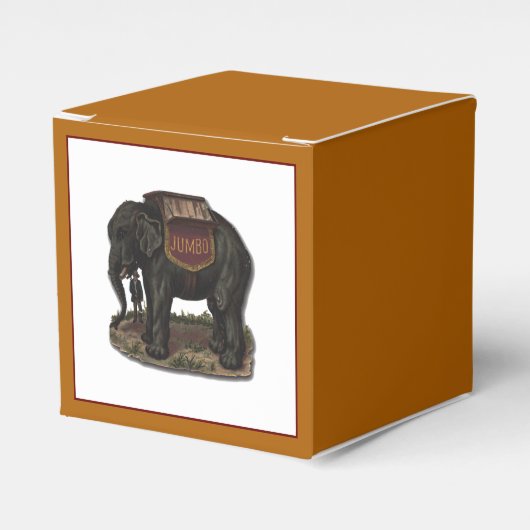  Jumbo Circus Olifant Retro Die-Cut Kaart Bedankdoosjes (Voorkant Zijde)