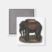  Jumbo Circus Olifant Retro Die-Cut Kaart Magneet (Voorkant / Achterkant)