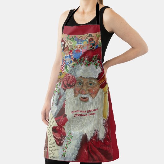 Jumbo Classic Kerstman Aangepaste Naam en Tekst Schort (Insitu)