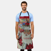 Jumbo Classic Kerstman Aangepaste Naam en Tekst Schort (Gedragen)