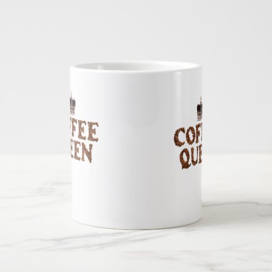 JUMBO COFEE MOK - "Koffiekoningin" met kroon 20 Oz (Voorkant)