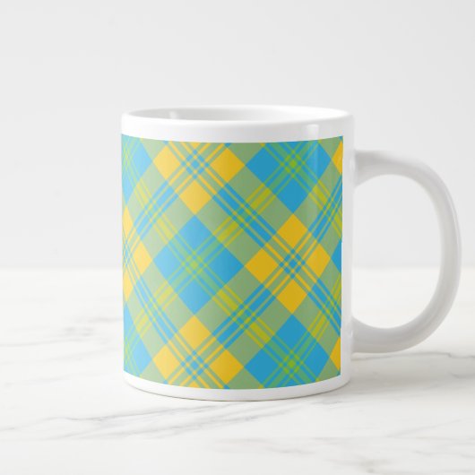 Jumbo Coffee-Mok: blauw, geel, groen speldenpakket Grote Koffiekop (Rechts)