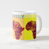 Jumbo Coffee Mugs met liefdevolle Afrikaanse kleur Grote Koffiekop (Voorkant rechts)