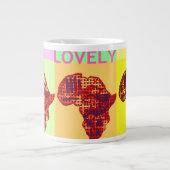 Jumbo Coffee Mugs met liefdevolle Afrikaanse kleur Grote Koffiekop (Voorkant)